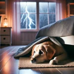 Perro bajo la cama